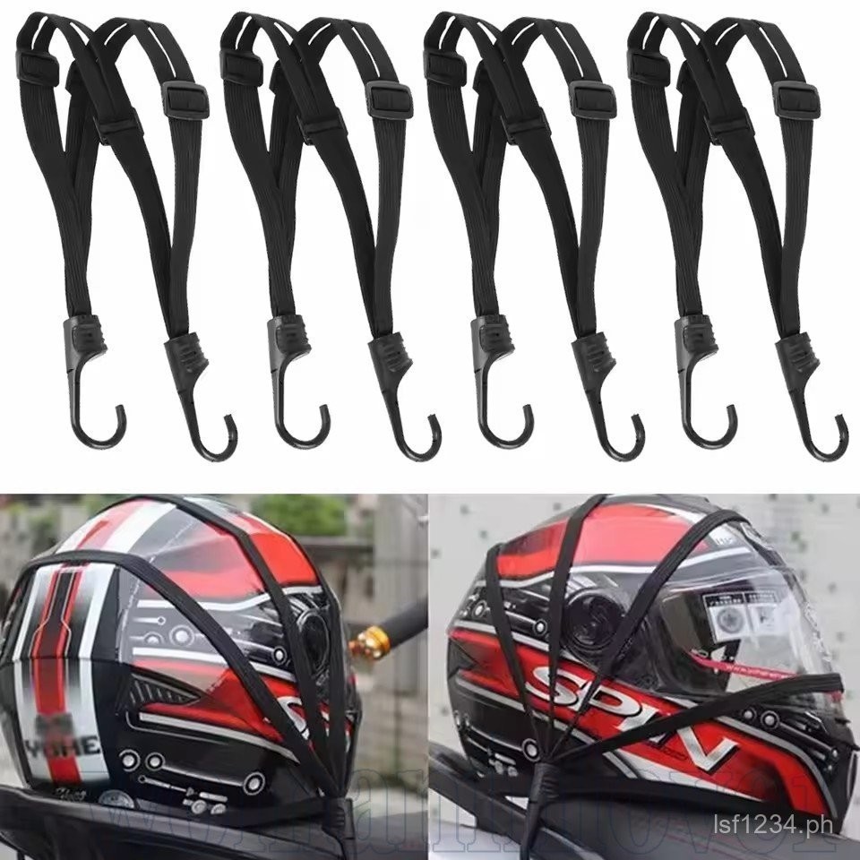 60/90cm Motorcycle Luggage Strap - Retractable Elastic Rope - 4-Claw ...