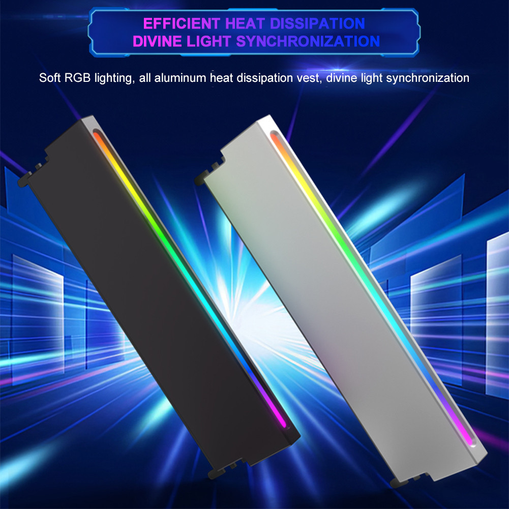 Desktop Computer RAM Heatsink 5V 3PIN ARGB Sync DDR3 DDR4 DDR5 Memory ...