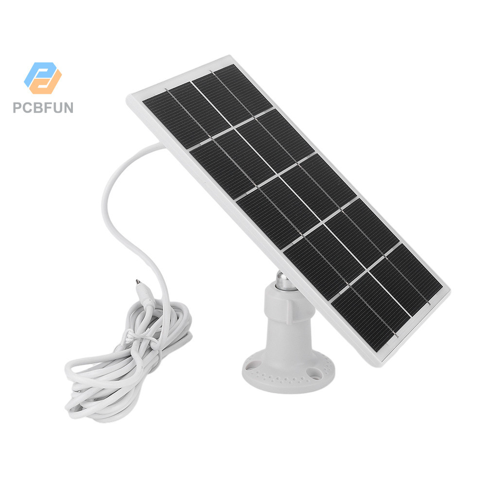 Pcbfun 8W Single Crystal Solar Charging Panel Type-c/DC5521 Interface ...