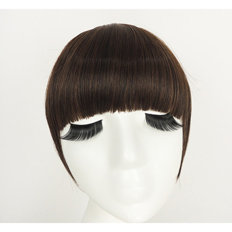 FBPH Bless Fringe Clip In On Bangs Straight Hair Extensions brown black ...