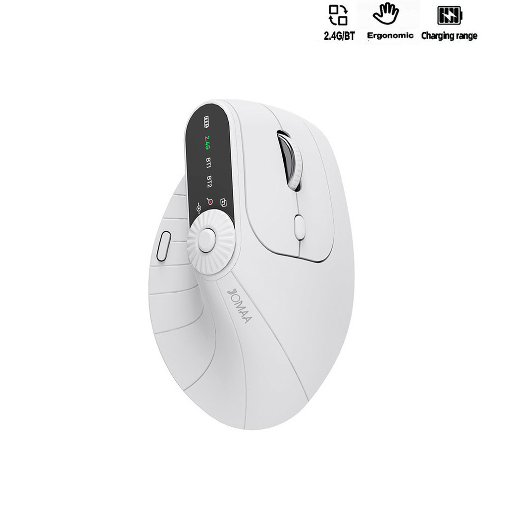 Vertical Wireless Mouse With Function Adjustment Knob Bluetooth 2.4G ...