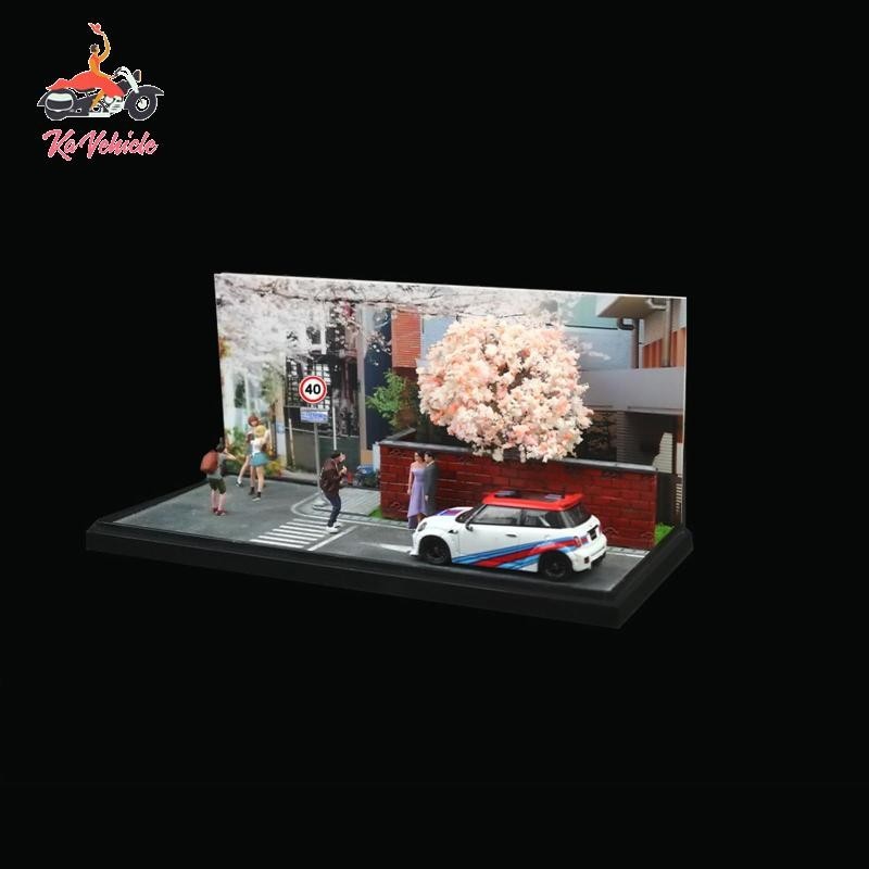 [Whstrong] 1/64 Model Car Scene Diorama Car Display Case Japanese