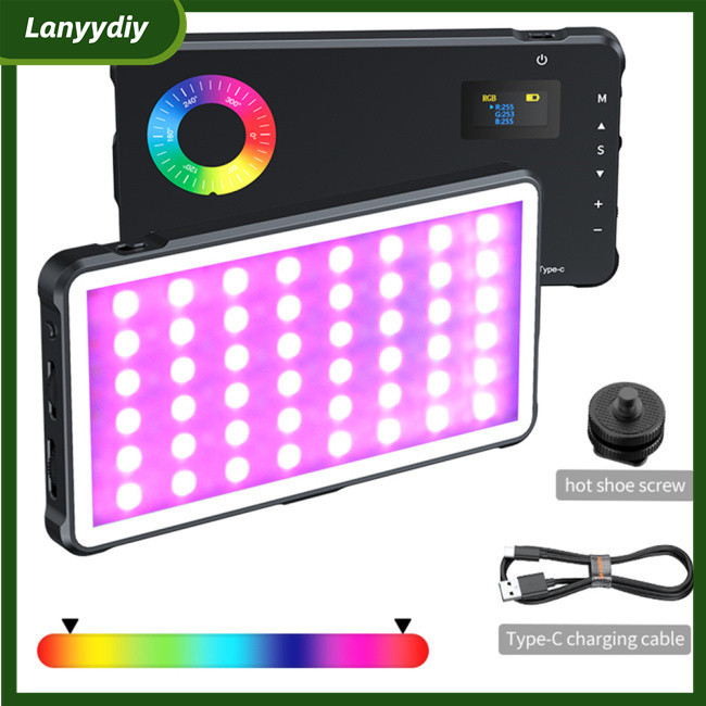 gd SL-C02 RGB LED Camera Light 2500K-9000K Dual Color Temperature ...