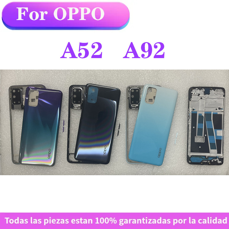 Vetrino Fotocamera Posteriore Per OPPO A52 E A92 - Nero, Ricambio Originale Flessibile Piatto