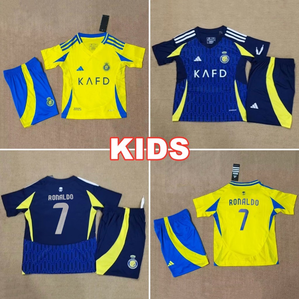 24/25 AlNassr FC CR7 Kids KIT BOYS Football Jersey Fan Edition Top