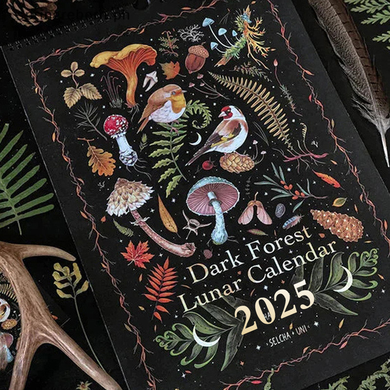  Festival Decor Dark Forest Lunar Calendar 2025 Contains 12 Original