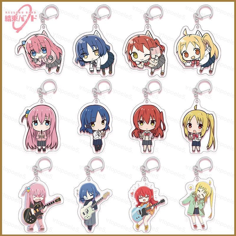 Sta5 Bocchi The Rock! Keychain Anime Keyring Acrylic Cute Bag Pendant ...