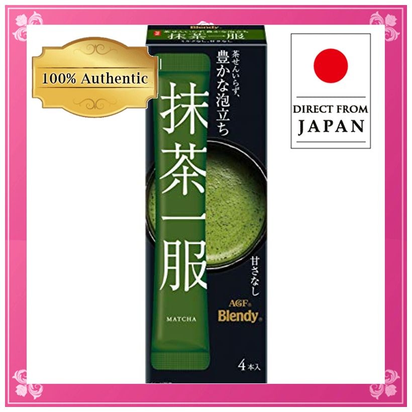 AGF Blendy Matcha One Cup No Milk 4 sticks x 6 boxes 【Powdered Matcha