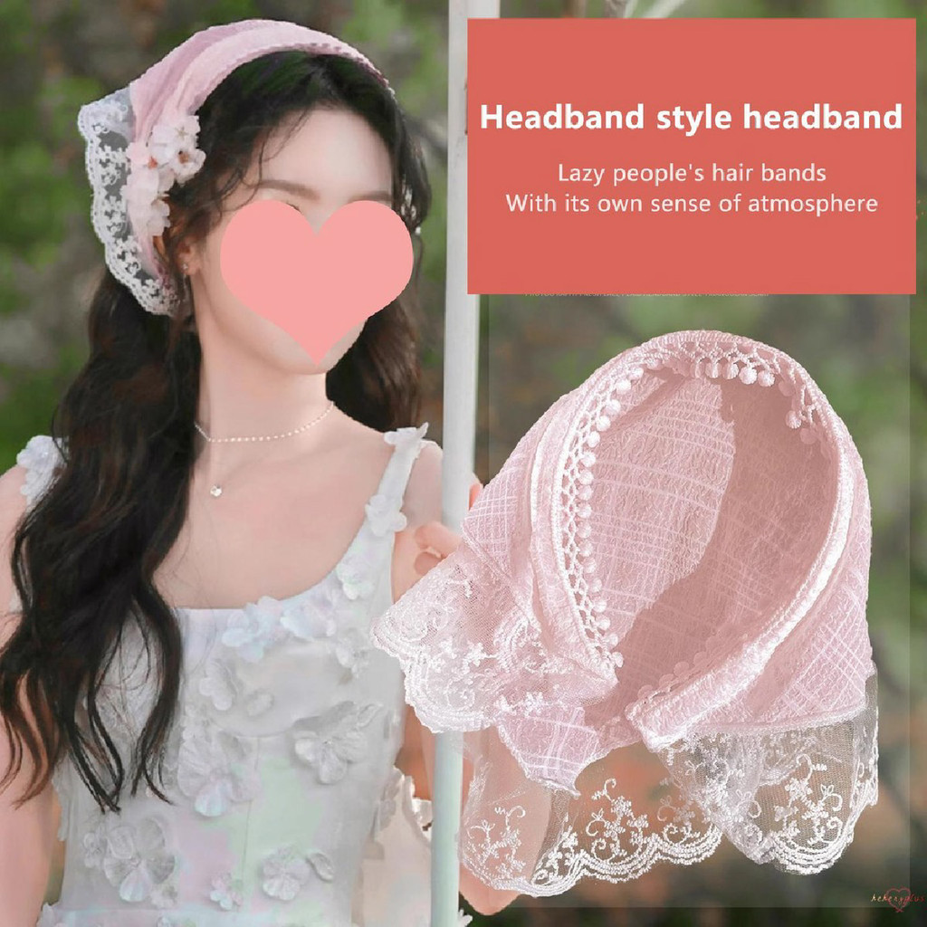 Summer Head Scarf Head Turban Crochet Flower Headband Triangle Turban ...
