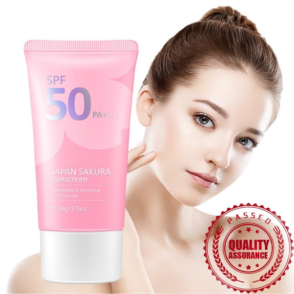 Sakura Sunscreen Cream Korean Protector Facial Sun Lotion Moisturizer ...