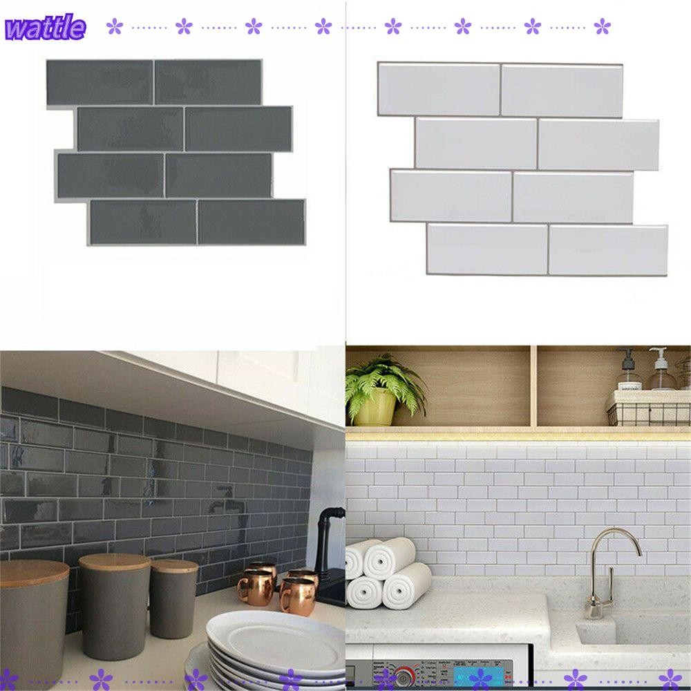 WATTLE Wallpaper DIY Home Decor Self Adhesive Grey Brick Peel And Stick