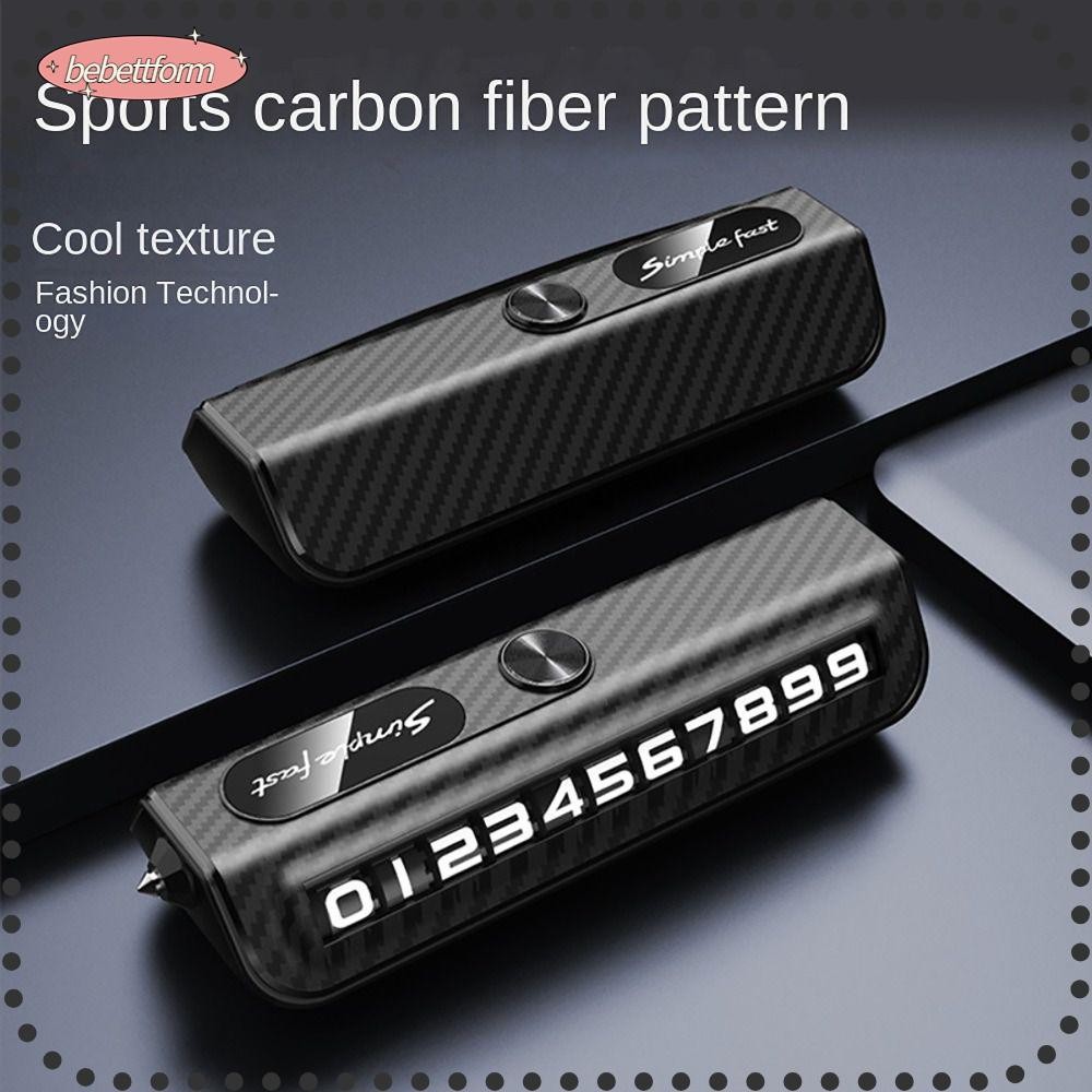 LUCKY Car Phone Number Card, Roller Dial Push To Hide Phone Number