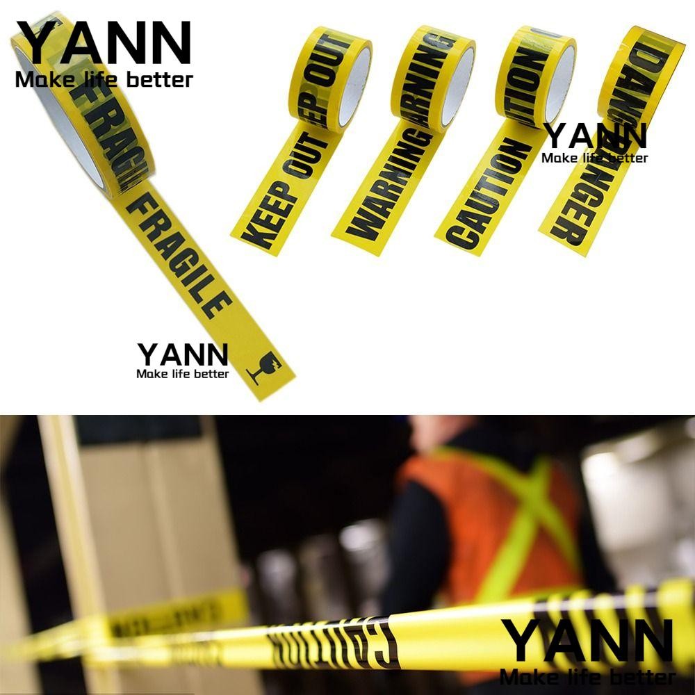 YANN1 Warning Tape, Yellow Tape 2.4cm*25M Caution Signs Adhesive Tape