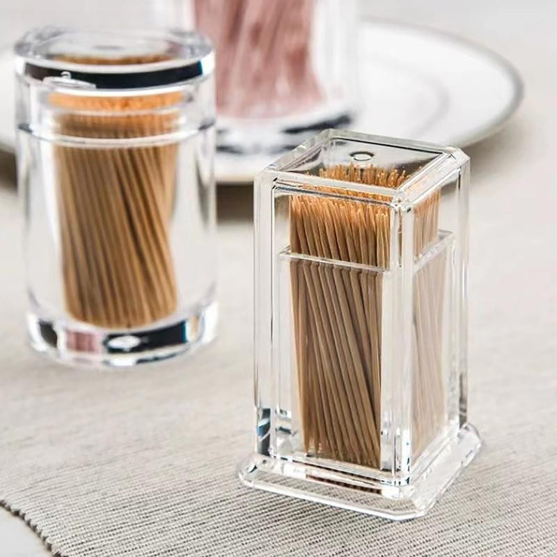 Transparent Toothpick Box Clear Acrylic Holder Toothpick Organizer ...