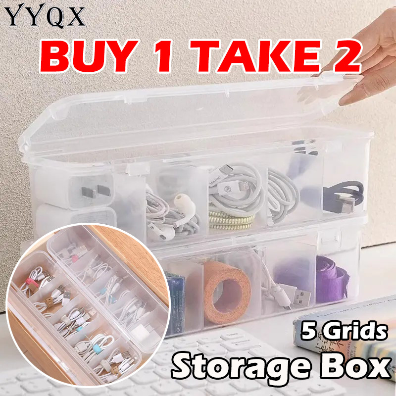 Dust-proof Data Cable Storage Box Charger Wire Earphone Case ...