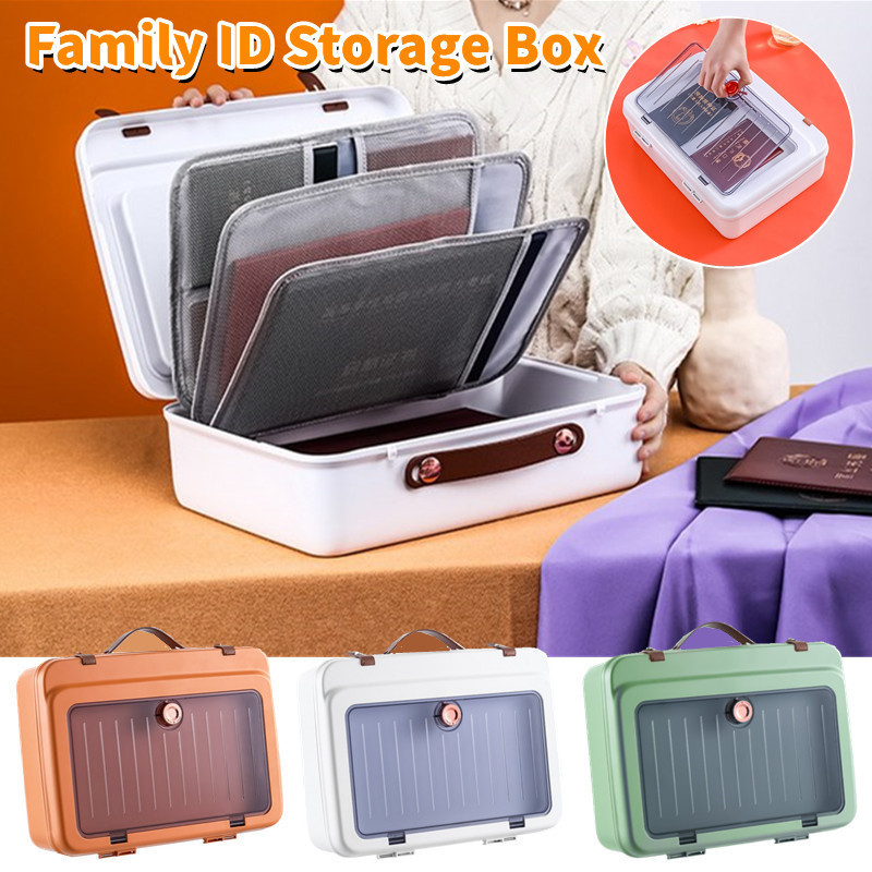 ID Storage Box Household Documents Passport Document Storage Box ...