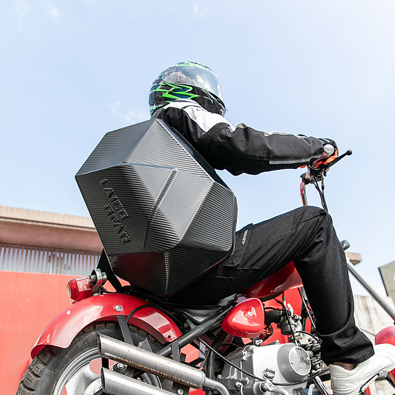 Motorcycle Motorcycle Hard Shell Carbon Fiber Backpack Rider Travel ...