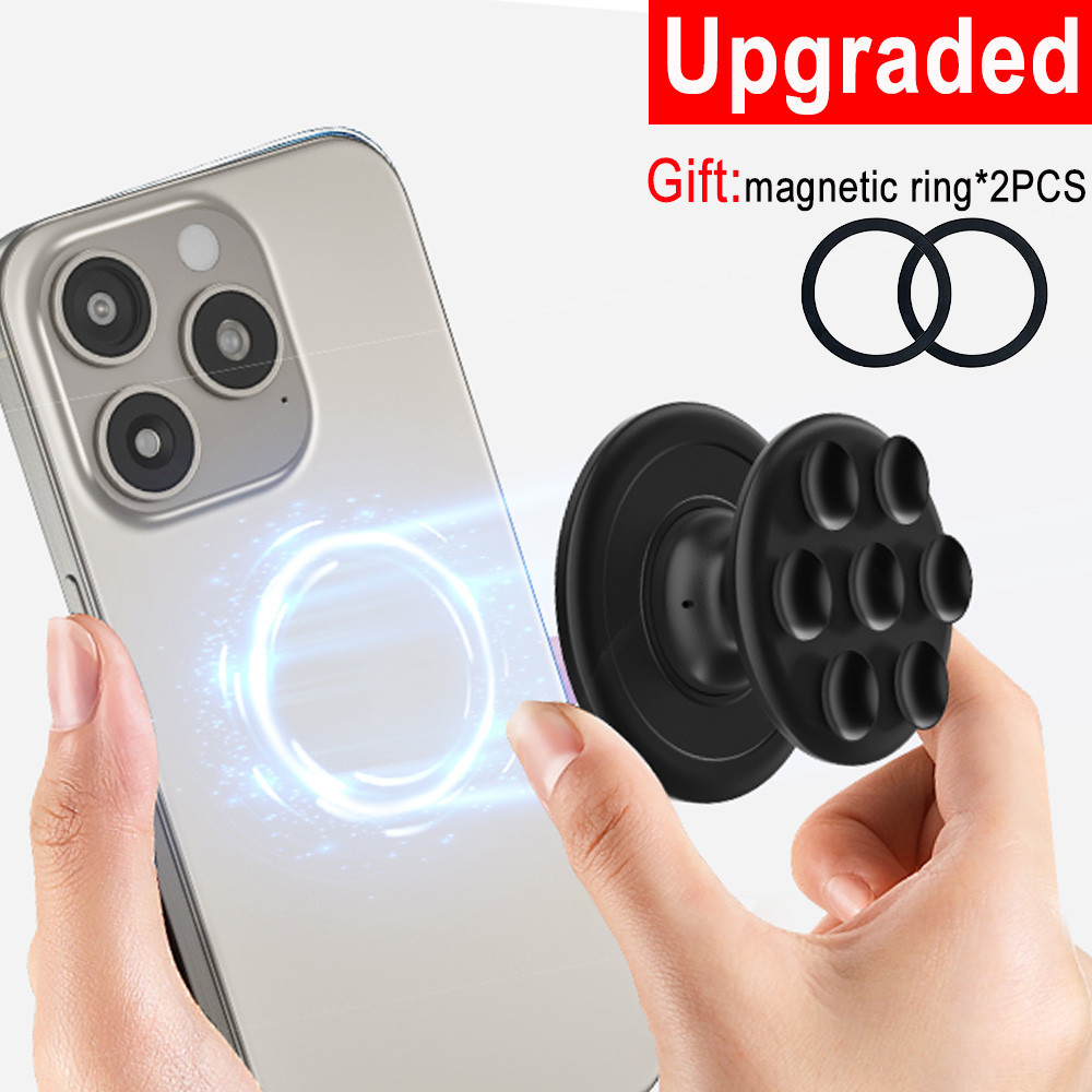 For Magsafe Suction Cup Wall Mount Stand Magnetic Silicone Gym Phone ...