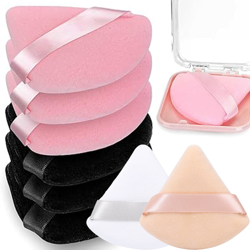 Triangle Velvet Puff/Wet Dry Duel-use Cosmetic Sponge/Soft Washable ...
