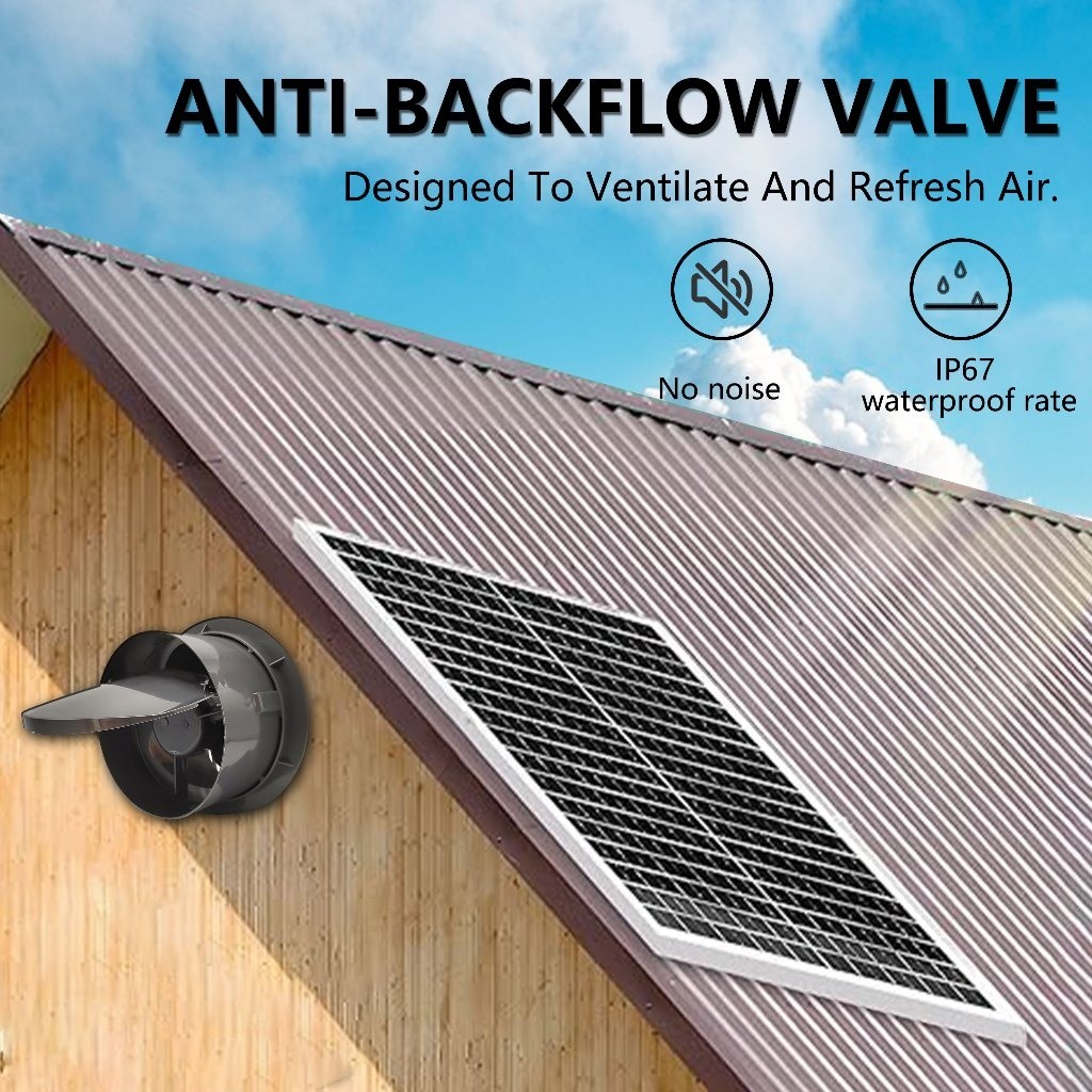 Solar Fan 6/8W Solar Panel 4 6 8 Inch Solar Fan Valve Air Cooling ...