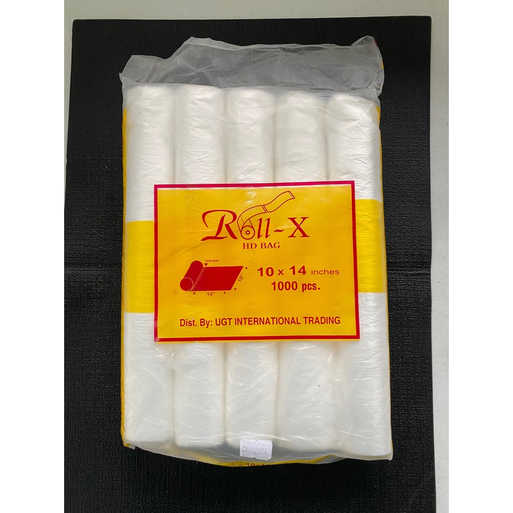 Roll Bag 10x14 inches RollX Plastic HD Roll Bag 1000pcs (200pc x 5