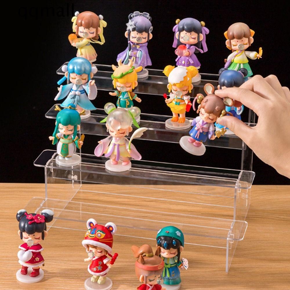 QQMALL Acrylic Storage Display Rack, 2/3/4/5 Layer Ladder Type Toys ...