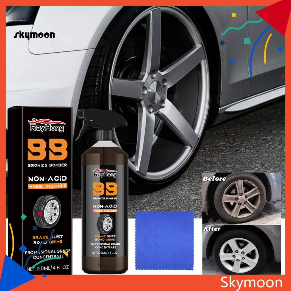 Skym* Chrome Wheel Cleaner Car Wheel Cleaner Powerful Ecofriendly