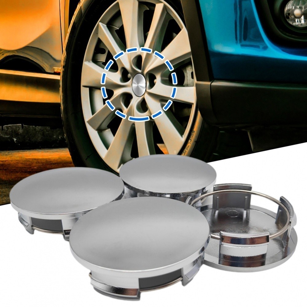 4x 57mm Wheel Hubs Center Hub Cap Replacement Accessories Wheel Rim Hub ...