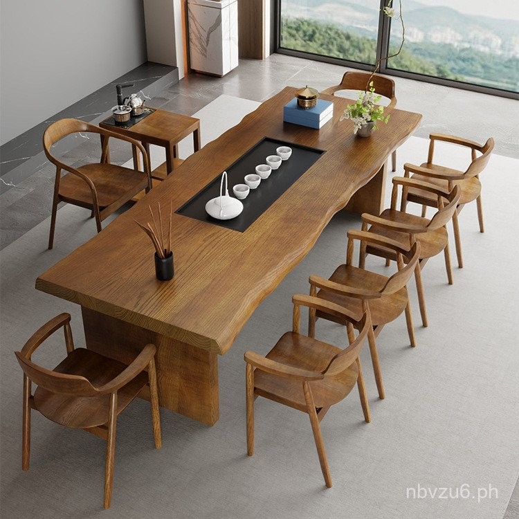 New Chinese Style Solid Wood Tea Table Set, Original Wood Office ...