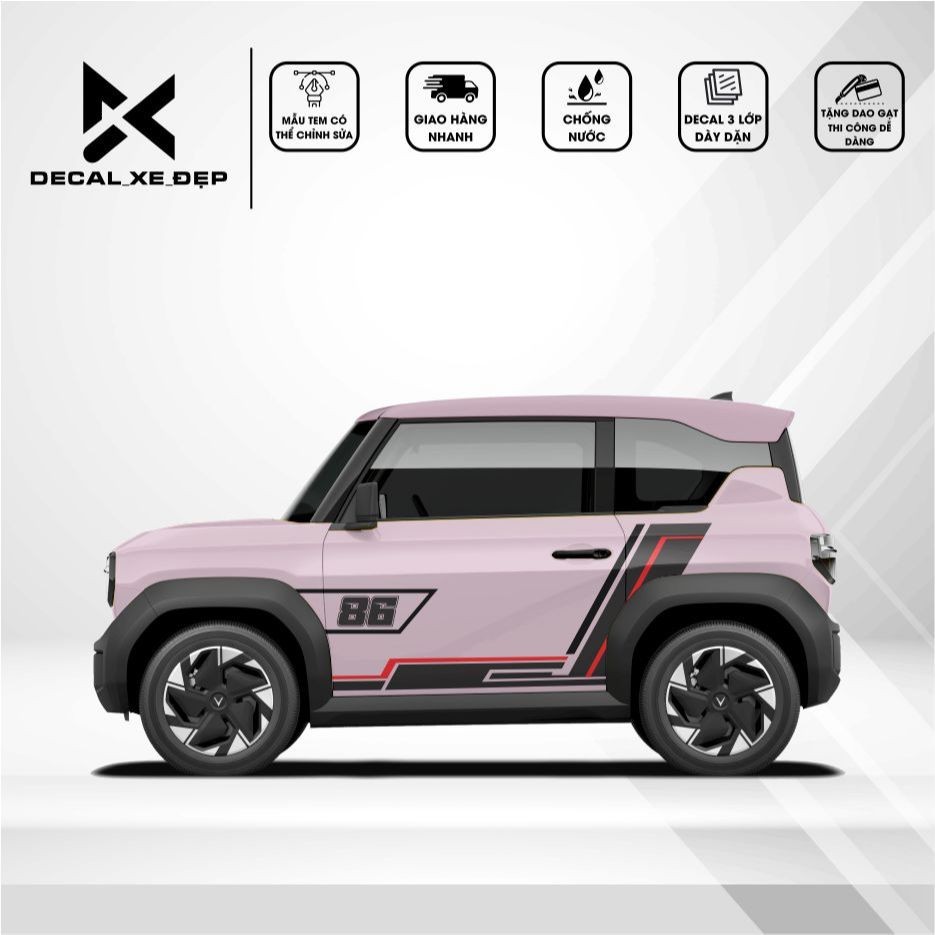VF3 car Sticker - Decal Sticker Vf3 - Car Decal - Vf3 Sports | Shopee ...