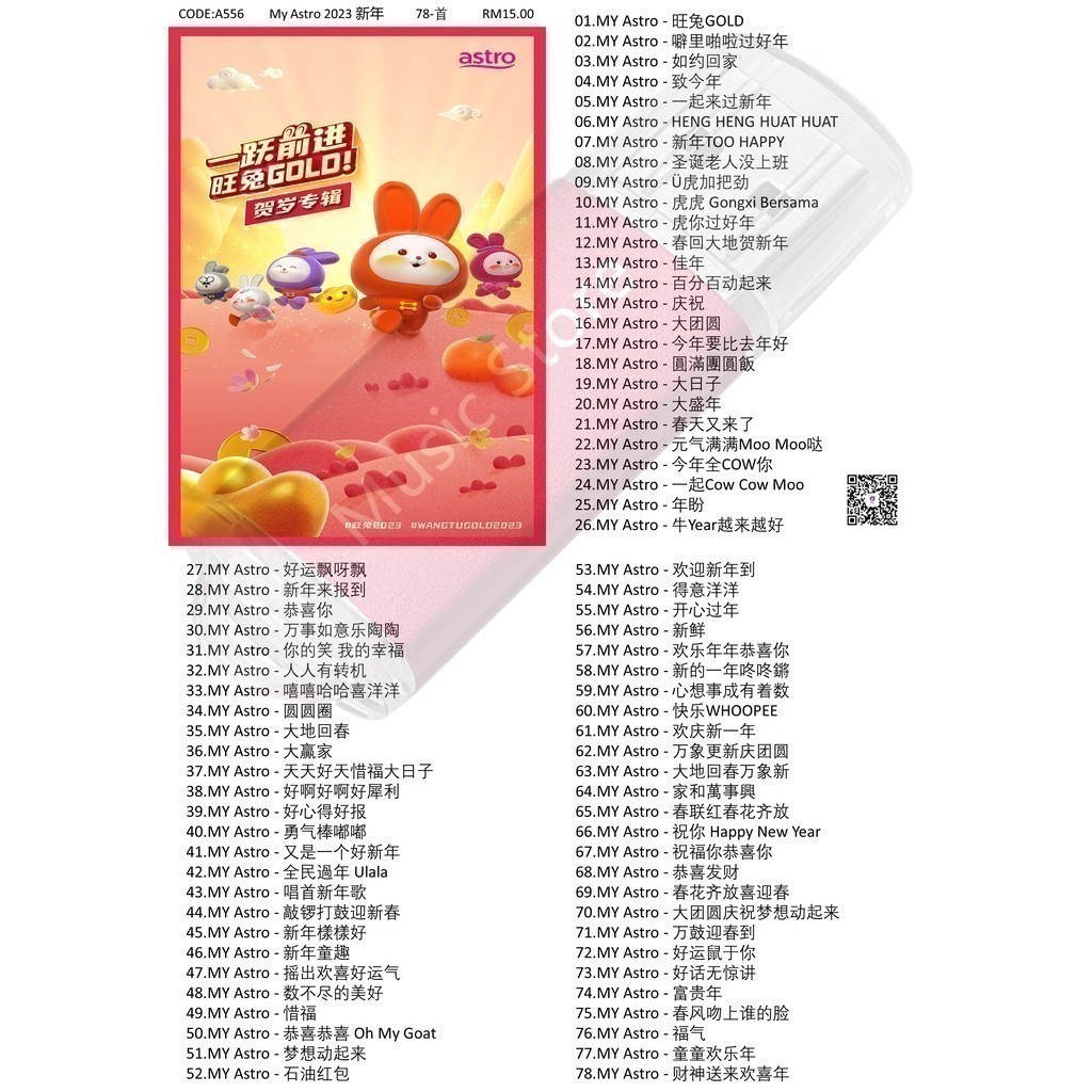 Pendrive Usb Mp3 Song 歌曲 U盘《一跃前进 旺兔Gold》贺岁专辑 新年 WANGTU 2023 CNY Album ...
