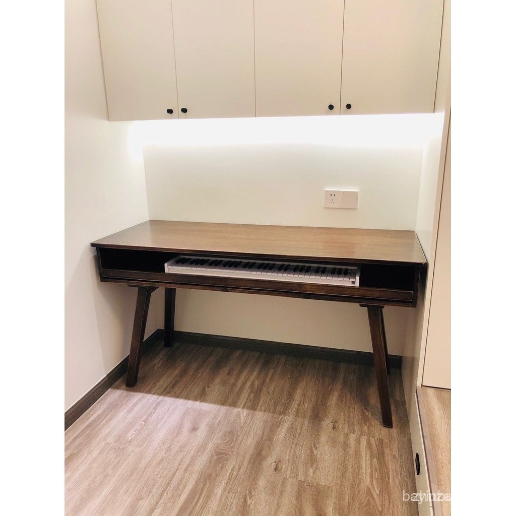 Solid Wood Piano Table Studio Electric Steel Solid Wood Work Table ...