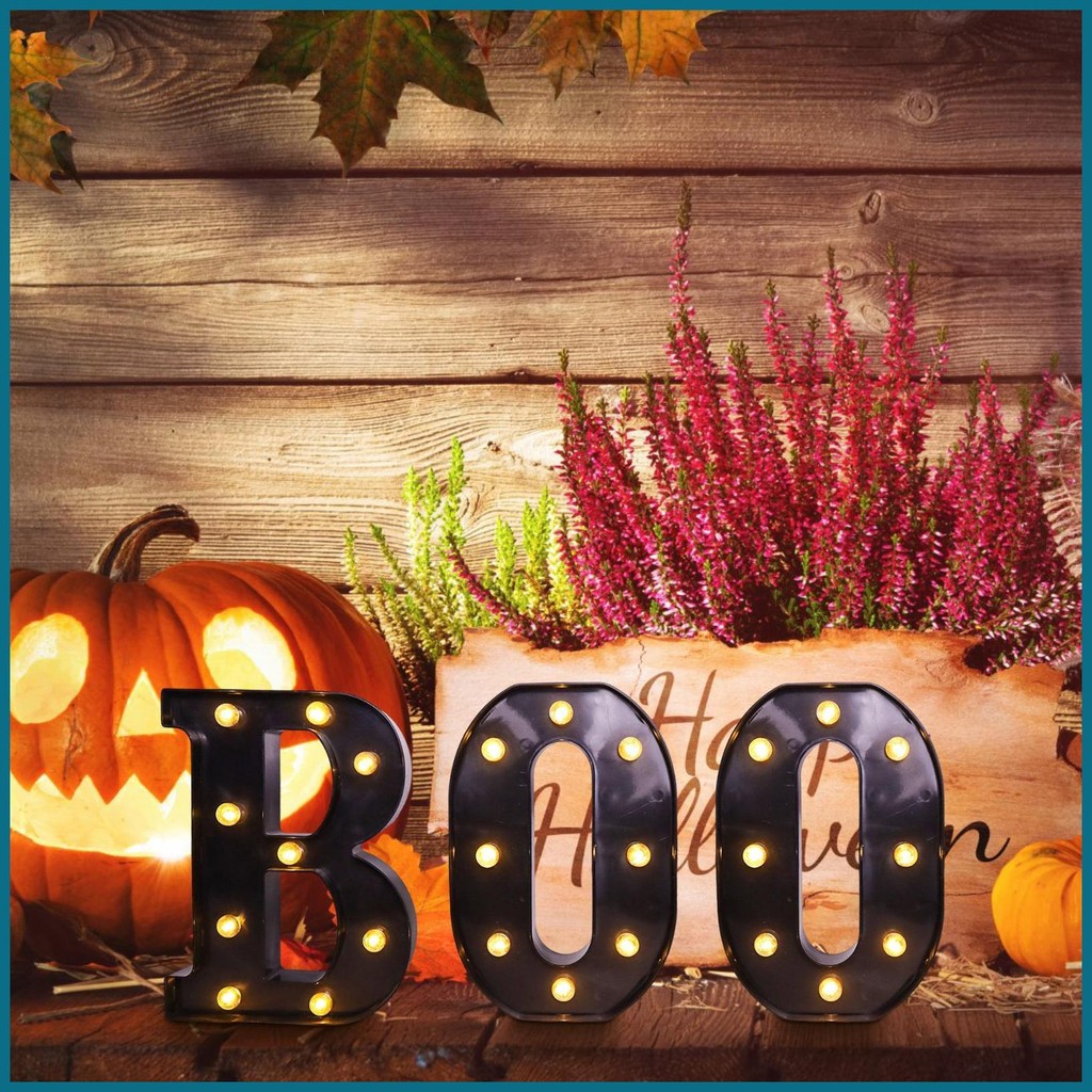 thumbnail image 2 of Minecraft Table Cloths AwserTantue Little Boo Wooden Table Centerpiece - 1Pcs Halloween Glitter Pink And Black Wood Letter Sign For Halloween Kids Birthday Baby Shower Gender Reveal Party Table Decoration Photo Props 2 of 12