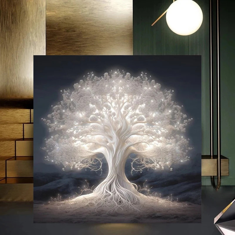 Fantasy White Tree Of Life Poster Prints For Living Room Home Decor ...