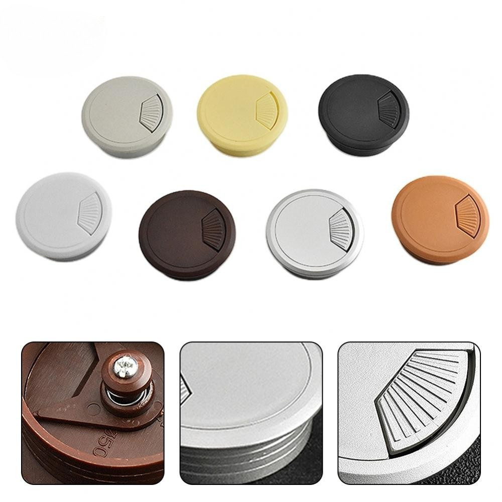 5PCS 50mm Computer Desk Table Grommets Cable Wire Hole Plastic Cover ...