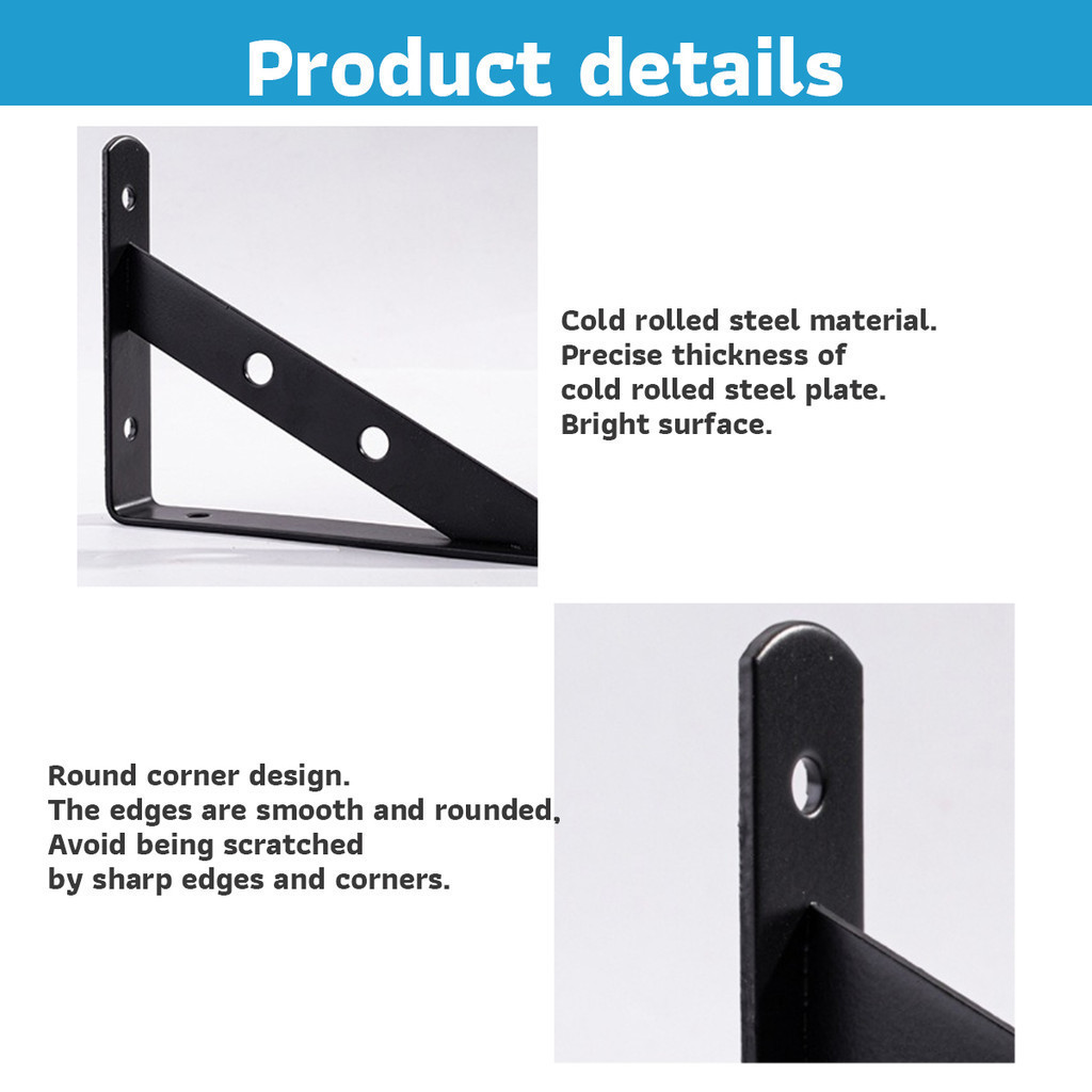 Wall Triangle Bracket Metal Angle Brackets Heavy Duty Shelf Bracket L ...