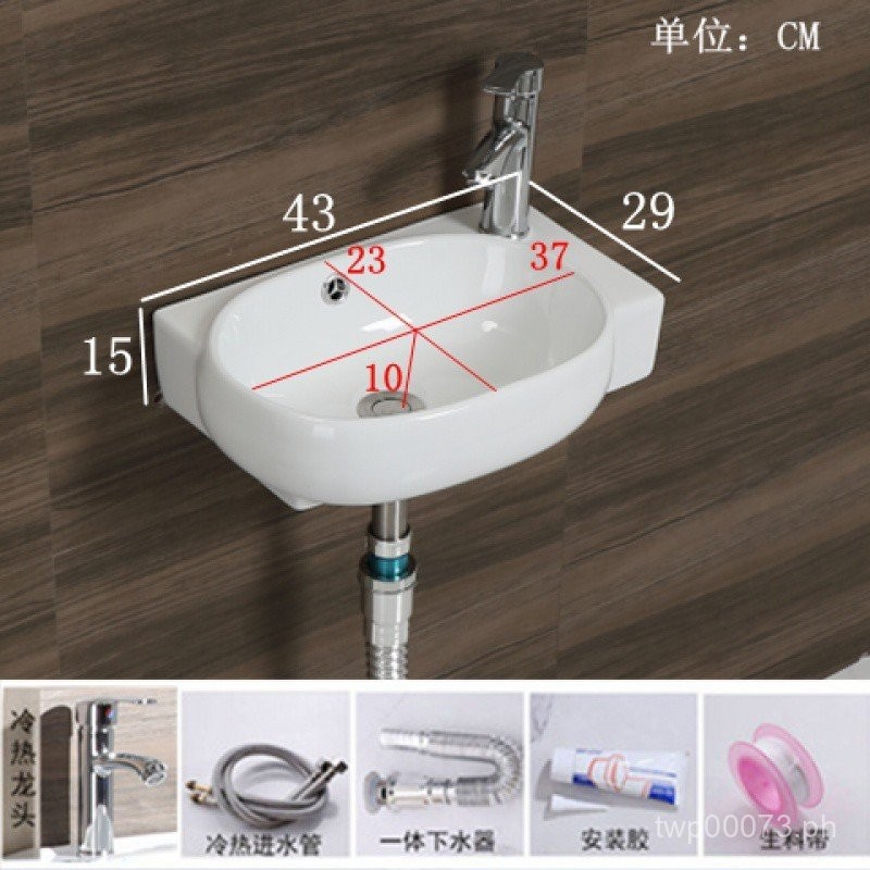 7O2Bathroom Small Apartment Triangle Wash Basin WallMounted Ceramic