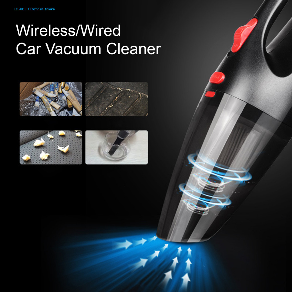 DR.BEI Portable Cordless Vacuum Cleaner Car Accessory Car Socket Plug
