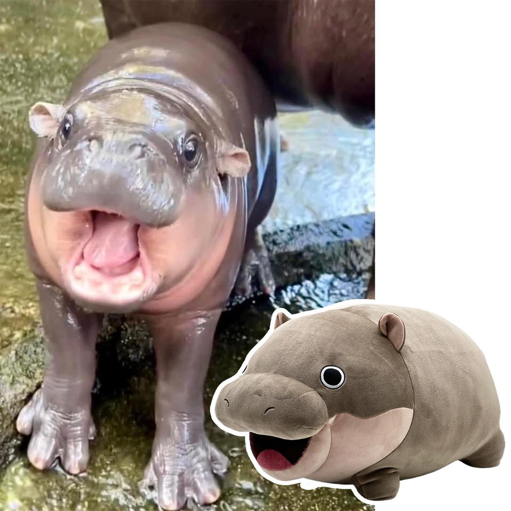 Moo Deng Plush Doll Cartoon Moo Deng Hippo celebrity animal