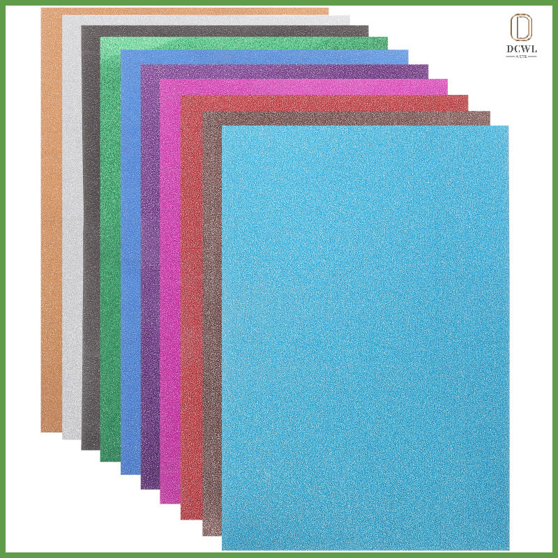 20 Sheets Craft Paper Glitter A4 Kraft Eva Gold Powder Papers dachwanli ...