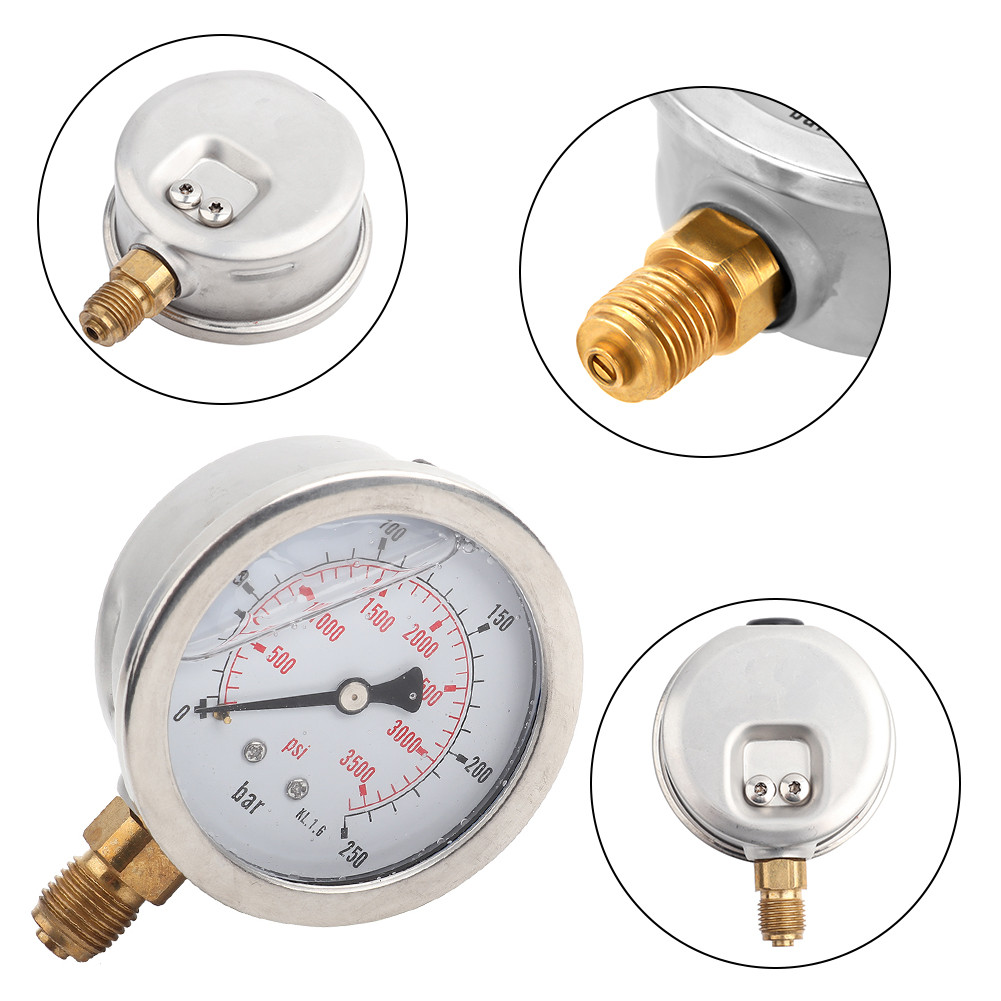 Manometer 63mm Dial G1/4 Pressure Gauge Practical Durable With Outer ...