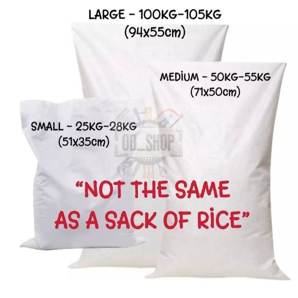 100KG - 25KG CLEAN SACK / EMPTY SACK (SMALL MEDIUM LARGE) | Shopee ...