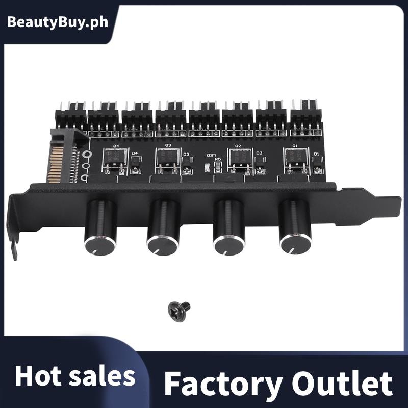 Pc 8 Channels Fan Hub 4 Knob Cooling Fan Speed Controller For Cpu Case