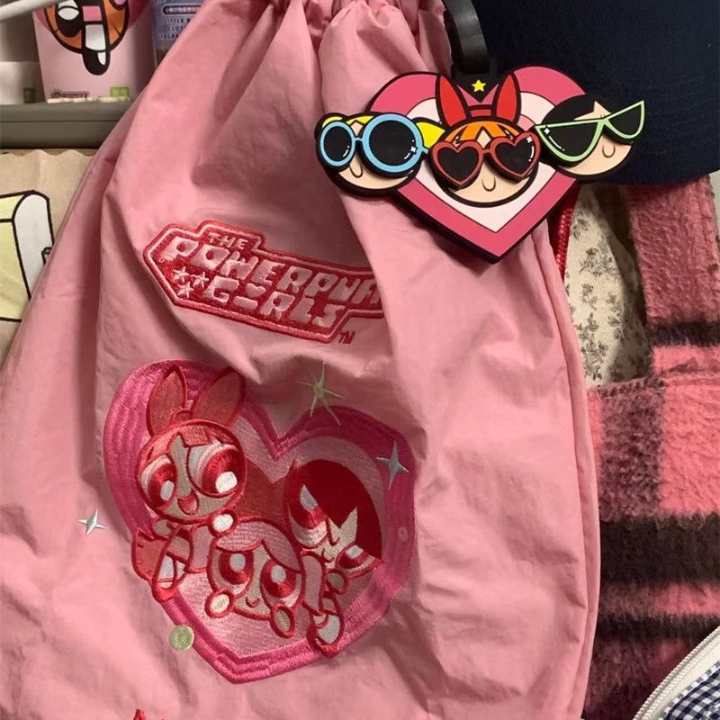 Embroidered Drawstring Drawstring Backpack Eco-friendly Shopping Bag ...