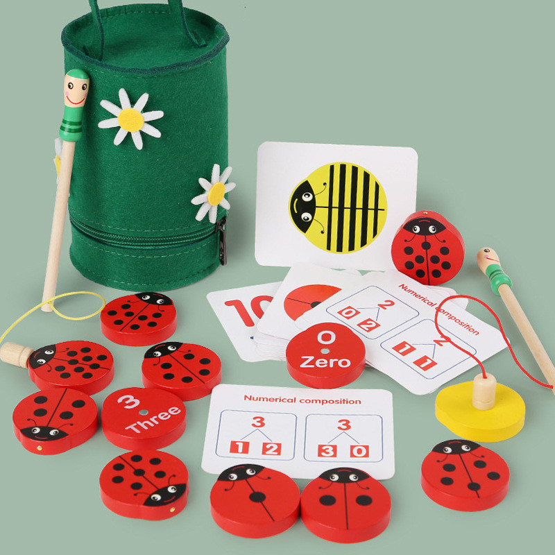 Montessori Math Toy – Ladybug Counting & Number Matching Set | Shopee ...