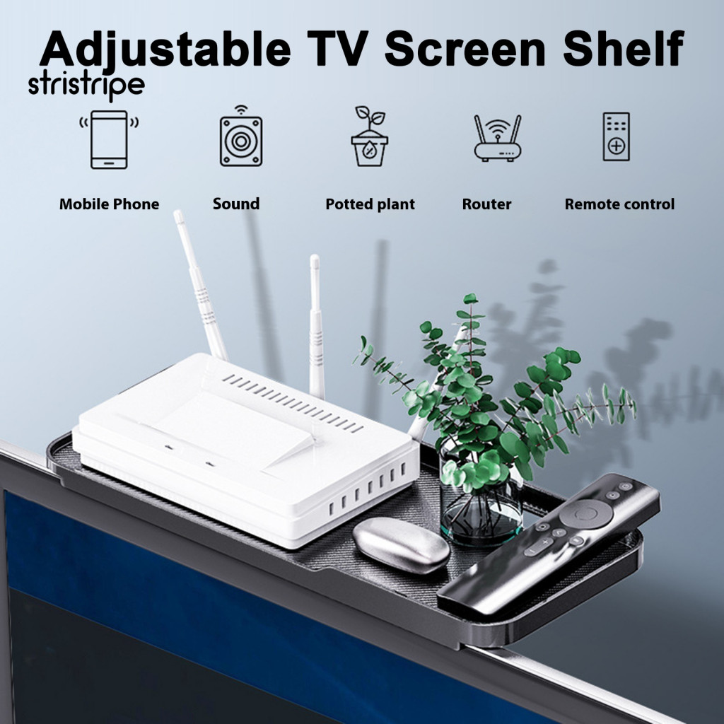 STR- Router Storage Rack Tv Top Rack Organizer Adjustable Tv Top Shelf ...