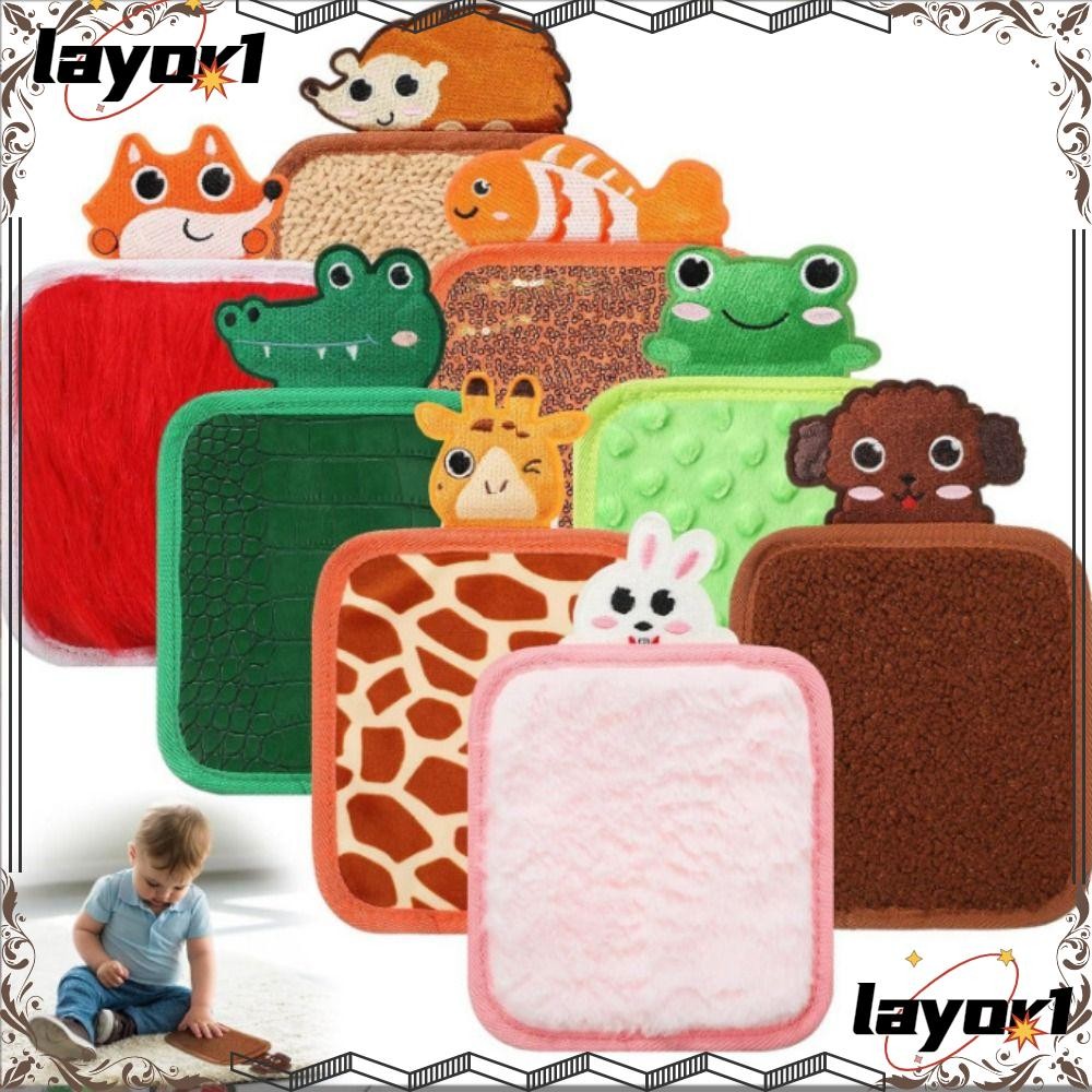 LAYOR Sensory Tactiles Mat, Children Cartoon Felt Sensory Pad, Animal ...