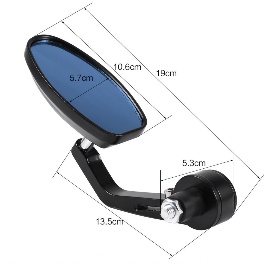 thumbnail image 2 of Oxford OX577 Black Bar End Mirrors – 7/8" (22.2mm) – Universal Motorcycle Pair 2 of 5