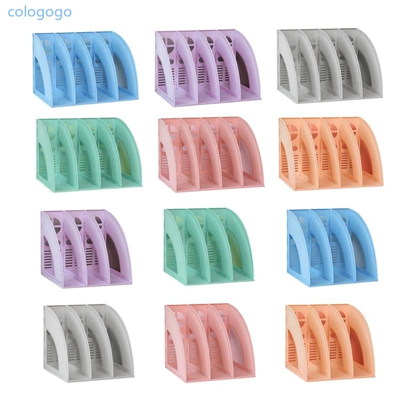 COLO Tabletop A4 File Holder Inclined Book Holder 3-Grid 4-Grid Study ...
