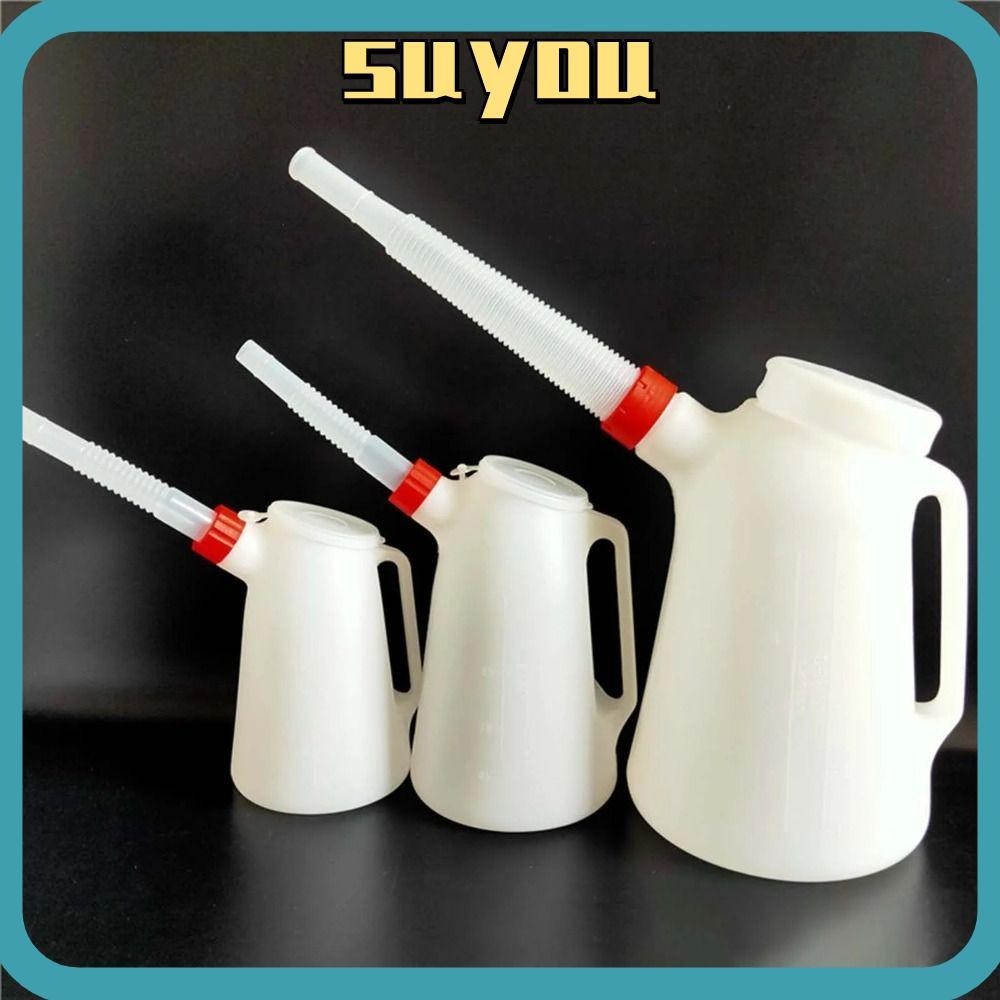 SUYO Oil Measuring Jug, with Pouring Plastic Spout Container Oiler ...